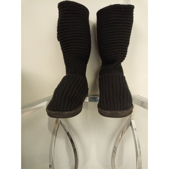 UGG Australia Big Girl's Size 4 or Equivalent Women's 6 Knit Wool Boots - Picture 4 of 9